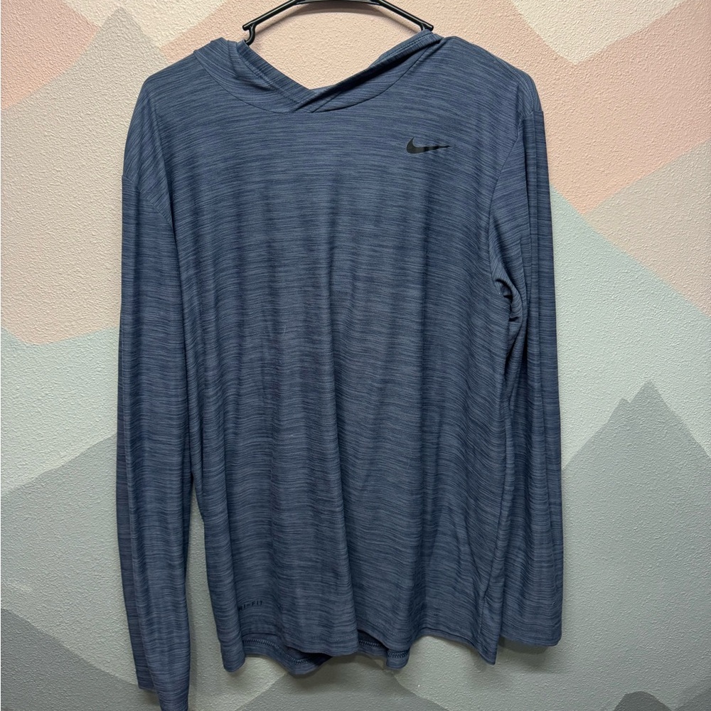 Nike Blue Sweatshirt Hoodie Long Sleeve